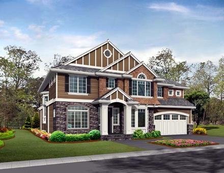 Craftsman Elevation of Plan 87492