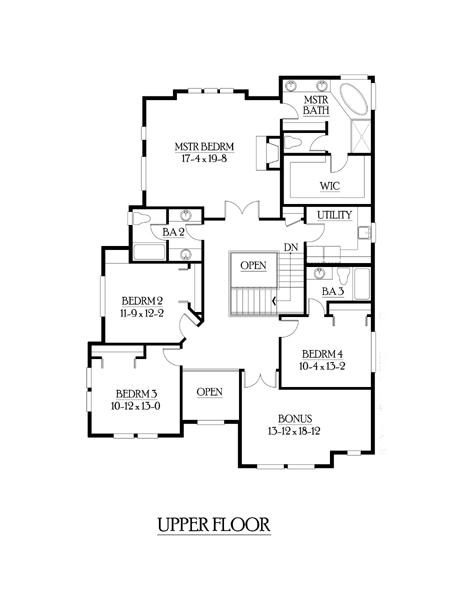 Craftsman Southwest Level Two of Plan 87499