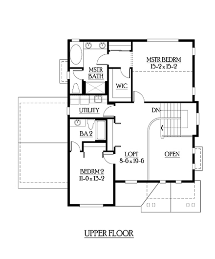 House Plan 87501 Second Level Plan