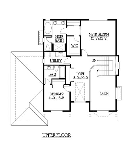 House Plan 87503 Second Level Plan