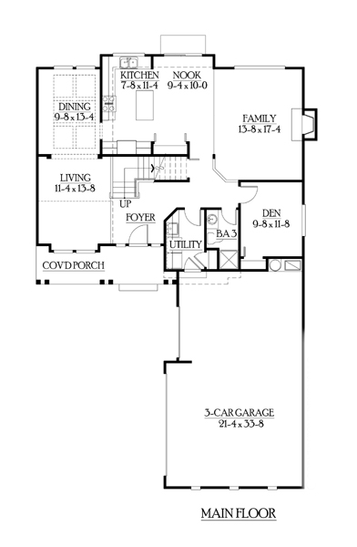 House Plan 87505 First Level Plan