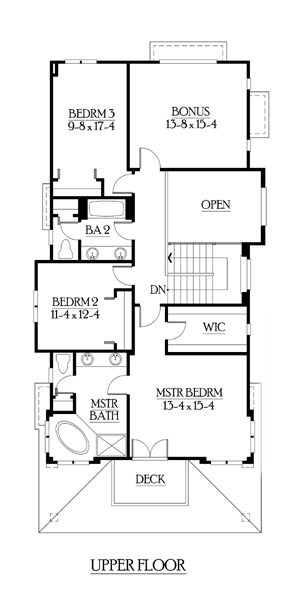 House Plan 87514 Second Level Plan