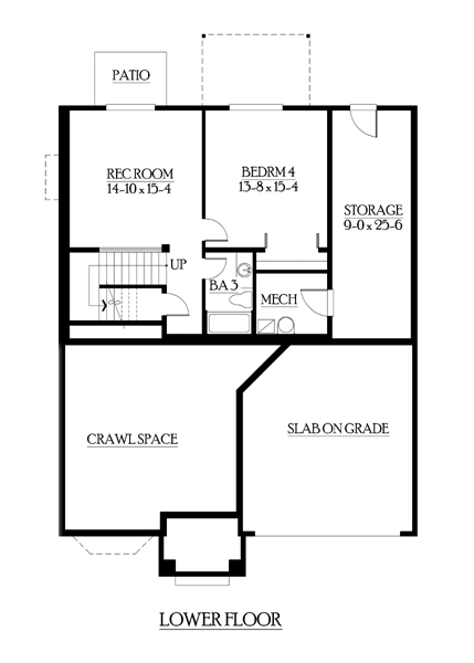 Colonial Lower Level of Plan 87517