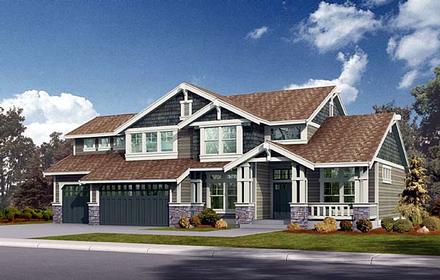 Craftsman Elevation of Plan 87520