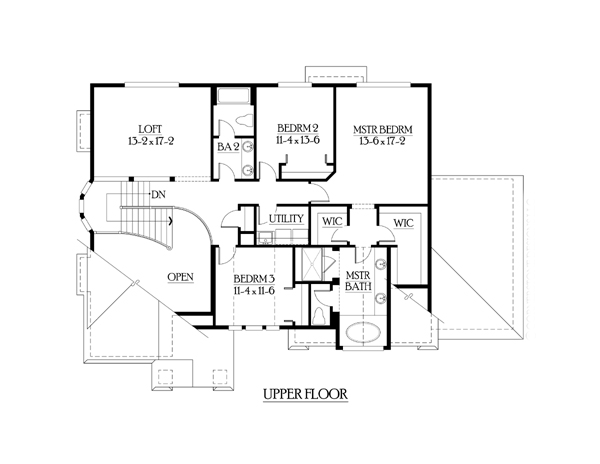 Craftsman Victorian Level Two of Plan 87526