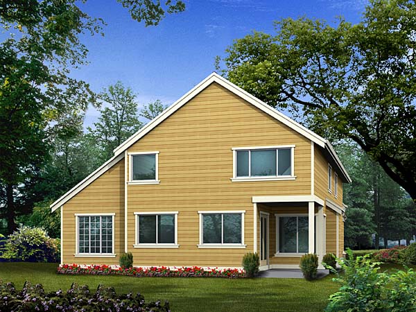 Craftsman Traditional Rear Elevation of Plan 87532