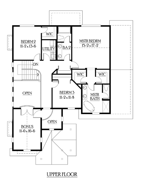 Craftsman Southern Level Two of Plan 87537