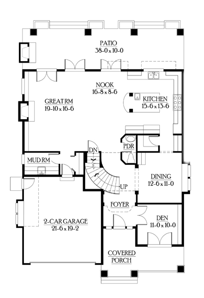 House Plan 87539 First Level Plan