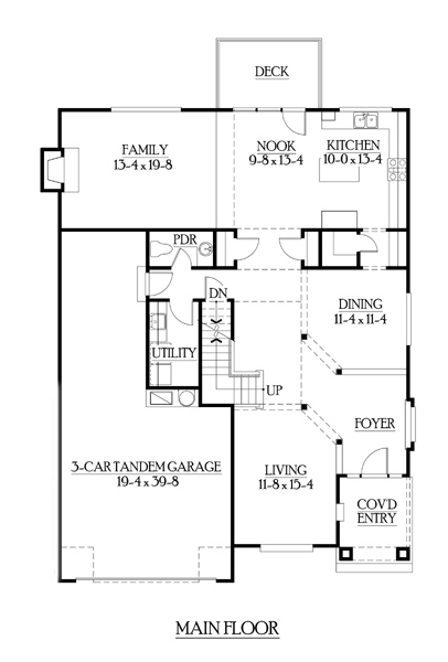 Craftsman Traditional Level One of Plan 87541