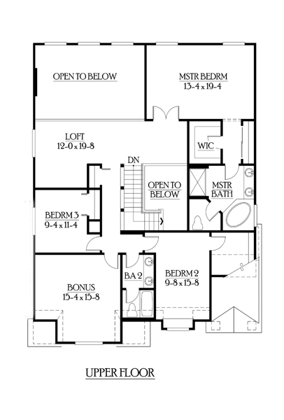 Craftsman Traditional Level Two of Plan 87541
