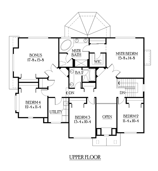 Craftsman Traditional Level Two of Plan 87542