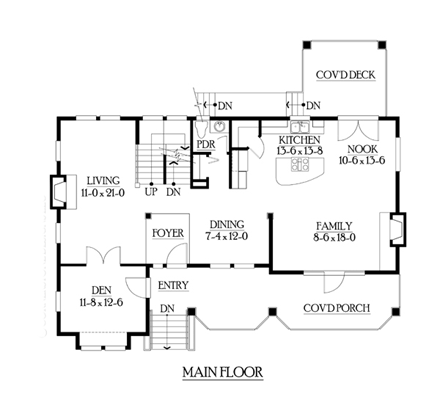 House Plan 87548 First Level Plan