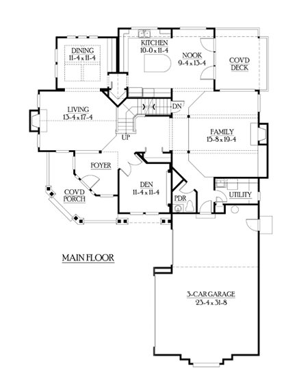 House Plan 87549 First Level Plan