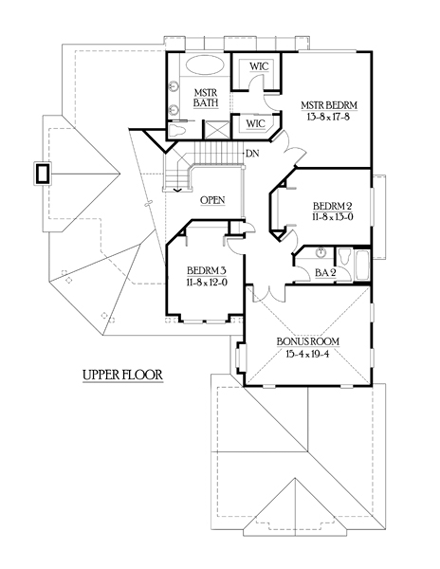 House Plan 87549 Second Level Plan