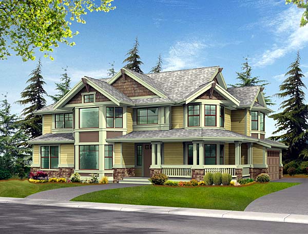 Contemporary, Farmhouse Plan with 3130 Sq. Ft., 3 Bedrooms, 3 Bathrooms, 3 Car Garage Picture 2