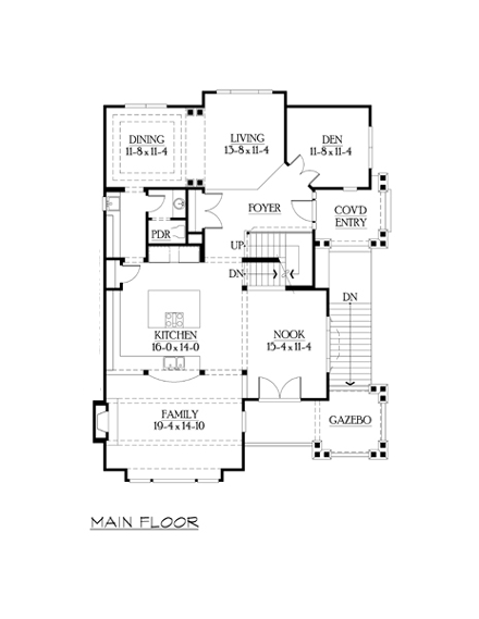 House Plan 87552 First Level Plan