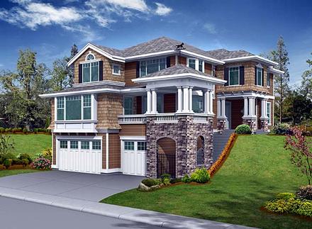 Craftsman Elevation of Plan 87552