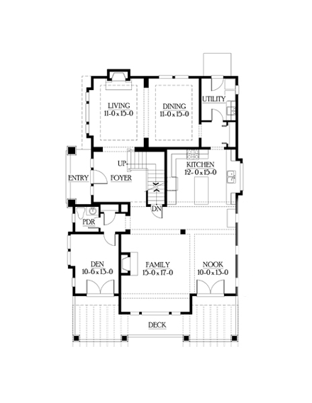 House Plan 87556 First Level Plan