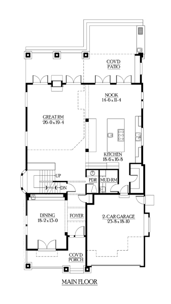 House Plan 87558 Level One