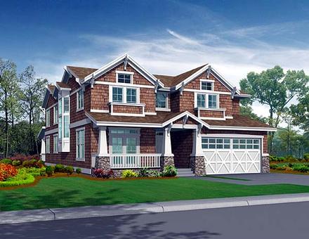 Craftsman Elevation of Plan 87558