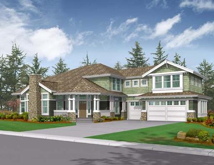 Craftsman Elevation of Plan 87561
