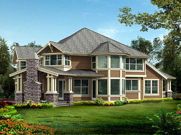 Country Farmhouse Rear Elevation of Plan 87564