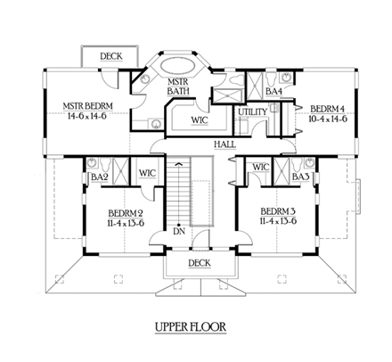 House Plan 87565 Second Level Plan