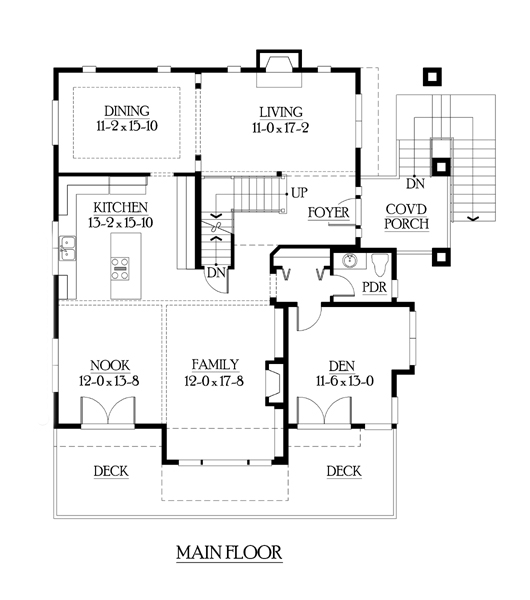 Contemporary Southwest Level One of Plan 87568