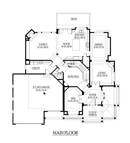 Farmhouse Victorian Level One of Plan 87572