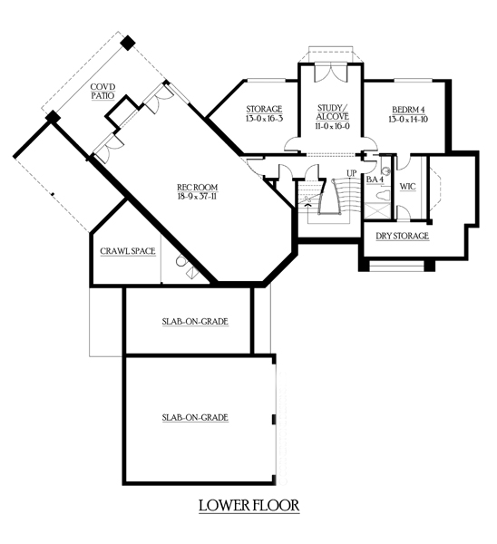 Country Victorian Lower Level of Plan 87579