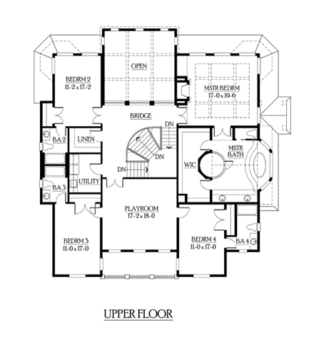 House Plan 87580 Second Level Plan