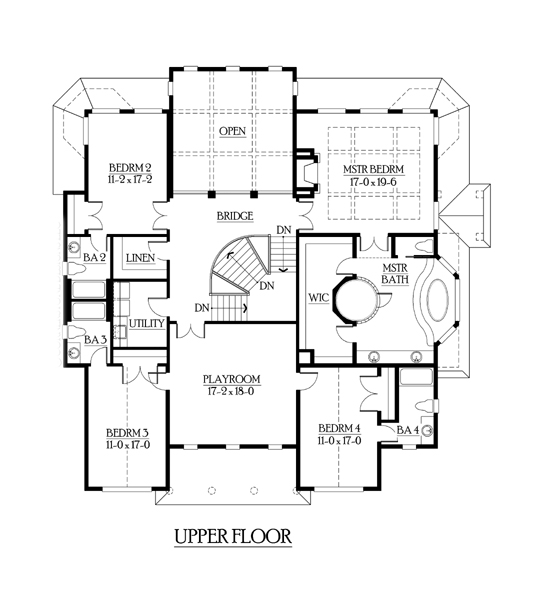 Colonial Country Traditional Level Two of Plan 87582
