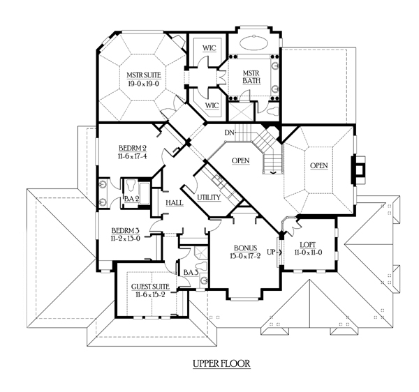 Country Craftsman Farmhouse Level Two of Plan 87585