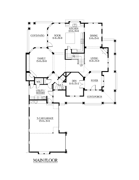 Bungalow Craftsman Level One of Plan 87586