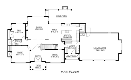 House Plan 87589 First Level Plan