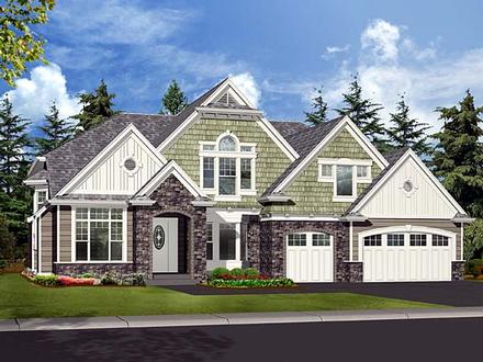 Craftsman Elevation of Plan 87592