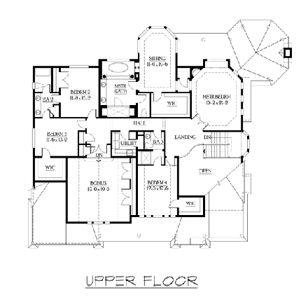 House Plan 87595 Second Level Plan