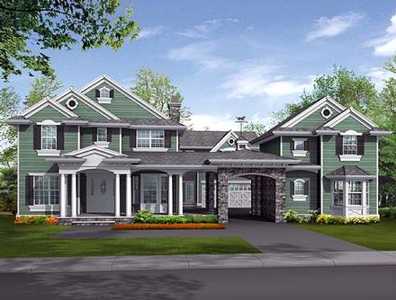 Colonial Elevation of Plan 87596