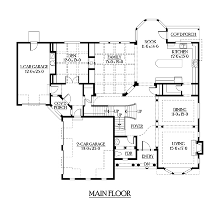 House Plan 87597 First Level Plan