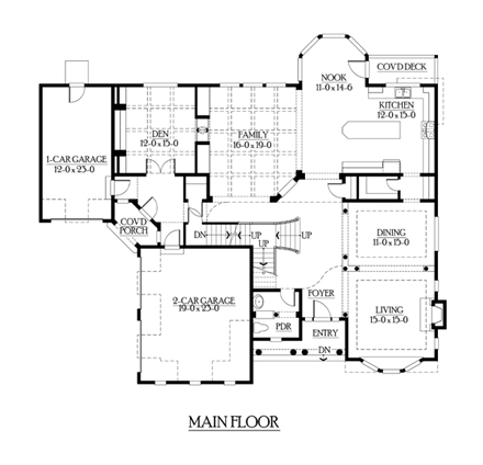 House Plan 87598 First Level Plan