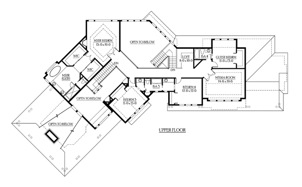 Country Farmhouse Level Two of Plan 87601