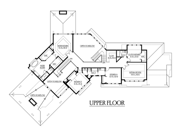 Country Farmhouse Level Two of Plan 87602