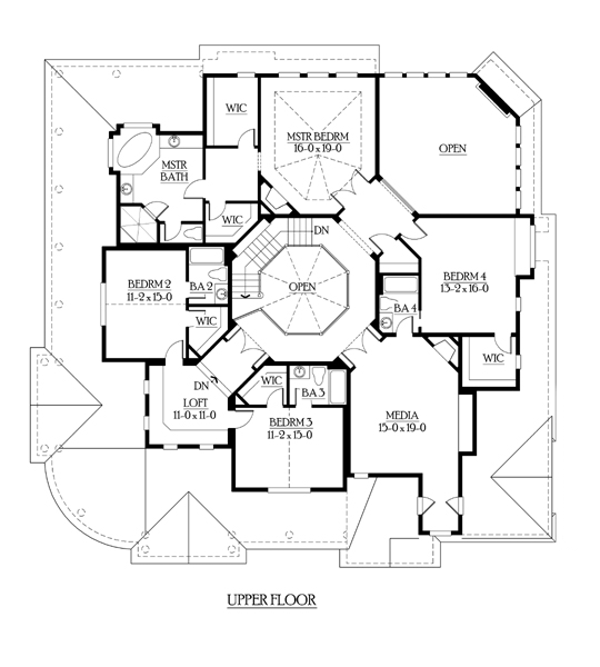 Farmhouse Level Two of Plan 87608