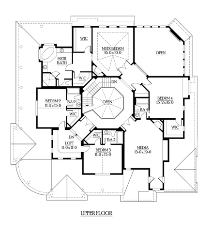 House Plan 87608 Second Level Plan