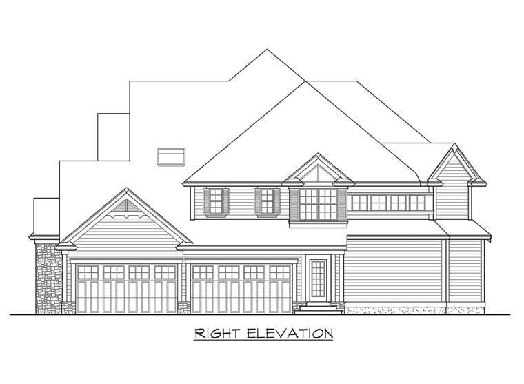 Farmhouse Plan with 4725 Sq. Ft., 4 Bedrooms, 5 Bathrooms, 3 Car Garage Picture 16