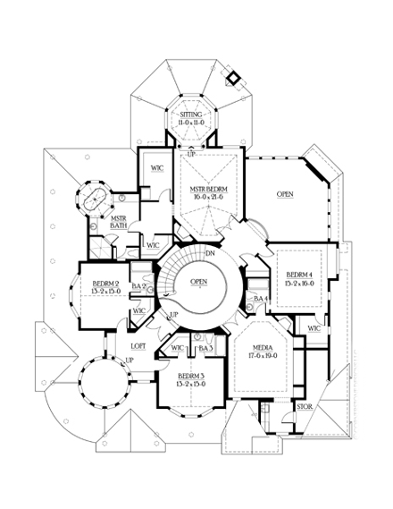 House Plan 87609 Second Level Plan