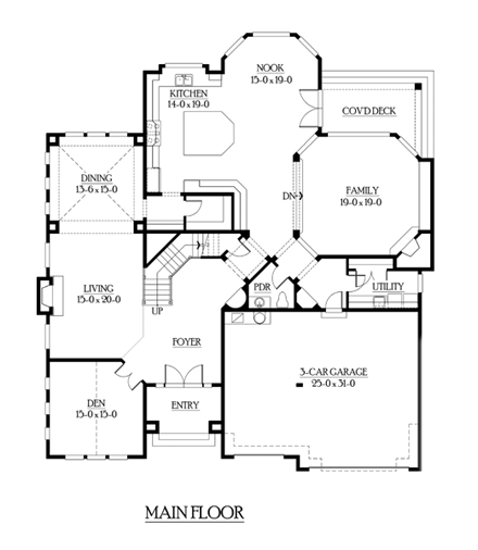 House Plan 87610 First Level Plan