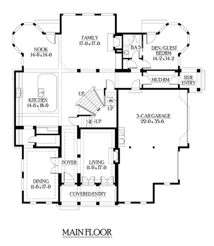 House Plan 87613 First Level Plan