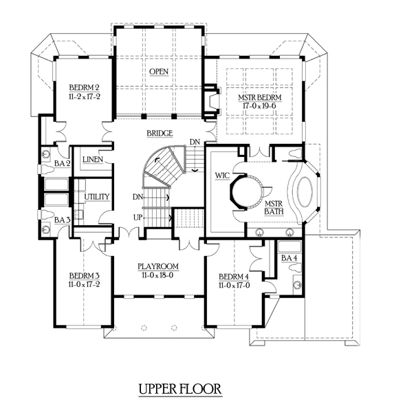 Craftsman Traditional Level Two of Plan 87614