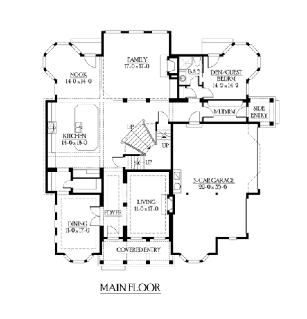 House Plan 87615 First Level Plan